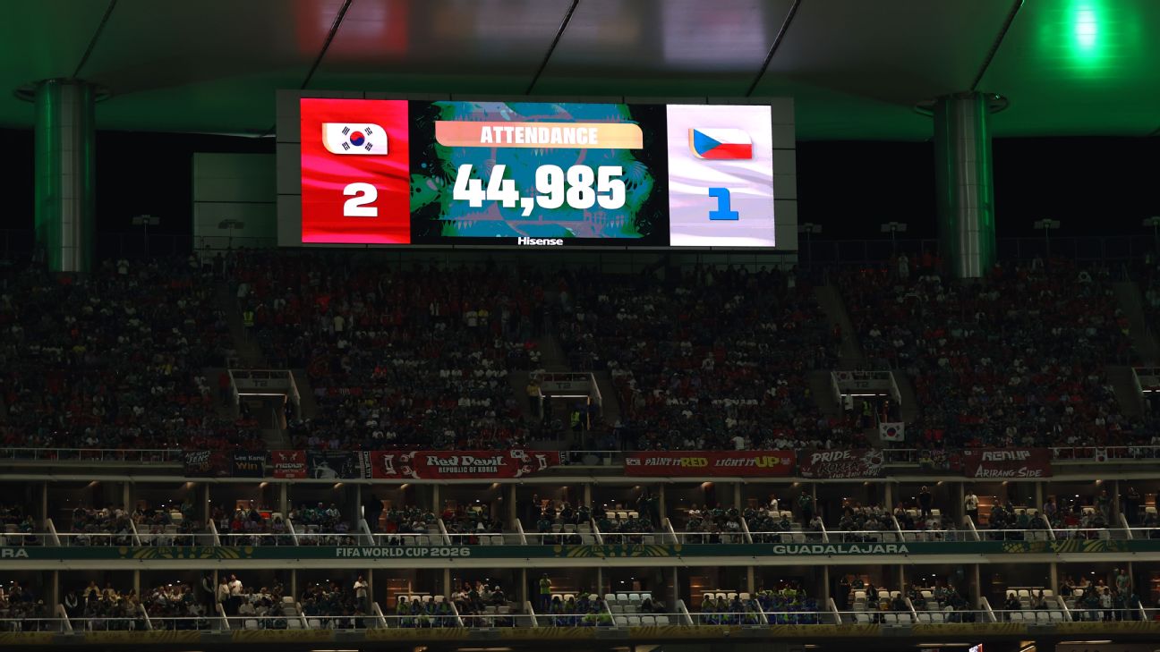 世界杯韩国捷克之战现空座质疑，FIFA坚持4.49万人上座数据准确